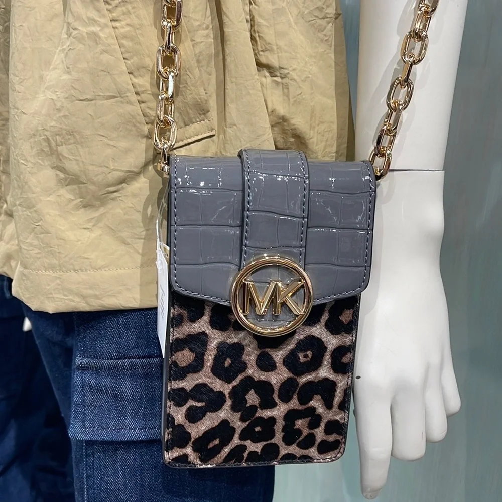 Michael Kors Carmen Small NS Phone XBODY HairCalf 
HTHR Gray Multi - Picture 8 of 16